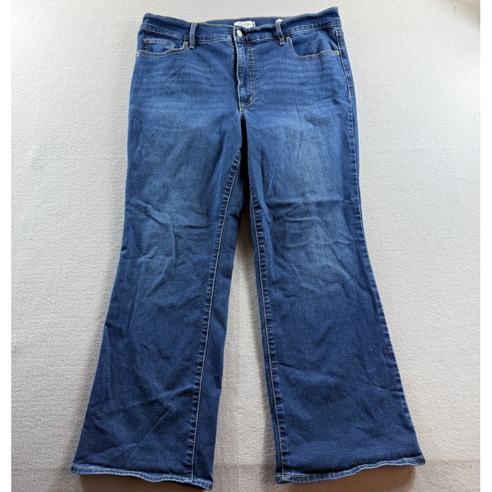 Jessica Simpson Bootcut Jeans Women 16W Blue Mid Rise Stretch Denim 37x28